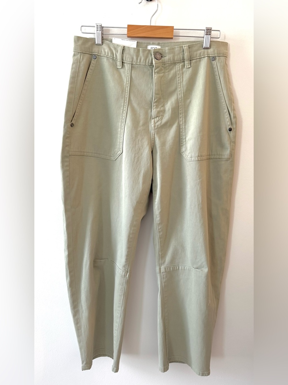 EDIT Jason Wu Wilhelmina Easy Barrel Pants Rosemary Green Size 28 NWT $188